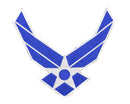 AIR FORCE WINGS MODERN White on Blue Center Patch for Vest - STURGIS MIDWEST INC.