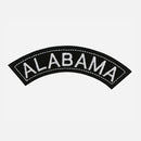 Alabama State White on Black Small Rocker Patch Front for Biker Jacket Vest - STURGIS MIDWEST INC.