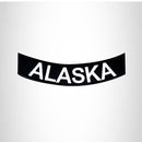 ALASKA White on Black Bottom Rocker Patch for Vest jacket BR406 - STURGIS MIDWEST INC.