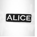 ALICE White on Black Iron on Name Tag Patch for Biker Vest NB268 - STURGIS MIDWEST INC.