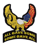 All Gave Some Gave all Eagle Center Patch Large for Vest Jacket - STURGIS MIDWEST INC.
