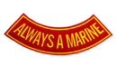 ALWAYS A MARINE Yellow with Boarder Bottom Rocker Patch for Vest BR429 - STURGIS MIDWEST INC.