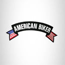 AMERICAN BIKER USA Flag Banner Iron on Top Rocker Patch for Biker Vest Jacket - STURGIS MIDWEST INC.