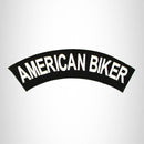 AMERICAN BIKER White on Black Top Rocker Patch for Biker Vest Jacket TR342 - STURGIS MIDWEST INC.