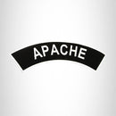 APACHE White on Black Top Rocker Patch for Biker Vest Jacket TR323 - STURGIS MIDWEST INC.