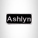 Ashlyn White on Black Iron on Name Tag Patch for Biker Vest NB107 - STURGIS MIDWEST INC.
