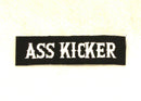 Ass Kicker White on Black Small Patch Iron on for Biker Vest SB748 - STURGIS MIDWEST INC.