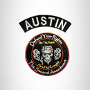 AUSTIN Defend Your Rights the 2nd Amendment 2 Patches Set for Vest Jacket - STURGIS MIDWEST INC.