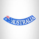 Australia Red and white on Blue Bottom Rocker Iron on Patch for Biker Vest BR474 - STURGIS MIDWEST INC.