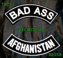 BAD ASS AFGHANISTAN Rocker 2 Patches Set Sew on for Vest Jacket - STURGIS MIDWEST INC.