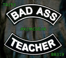 BAD ASS TEACHER Rocker 2 Patches Set Sew on for Vest Jacket - STURGIS MIDWEST INC.