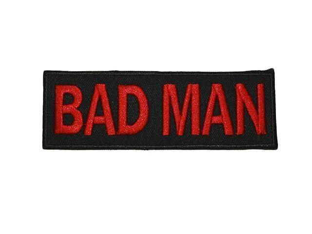 Bad Man Patch Red and black Biker Motorcycle vest jacket Patches Funny-STURGIS MIDWEST INC.