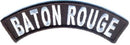 Baton Rouge State White on Black Small Rocker Patch Front for Biker Jacket Vest - STURGIS MIDWEST INC.