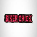 BIKER CHICK Red on Black Small Patch Iron on for Biker Vest SB689 - STURGIS MIDWEST INC.
