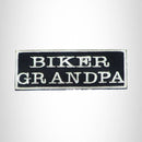 Biker Grandpa White on Black Iron on Small Patch for Biker Vest SB1048 - STURGIS MIDWEST INC.