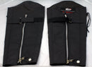 Black Leather Motorcycle Chaps half pants Leg protector - STURGIS MIDWEST INC.