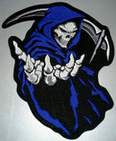 Blue Grim Reaper Small Patch Death Angle for Biker Jacket Vest SB403 - STURGIS MIDWEST INC.
