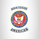 Born to Ride American Biker One Nation 3 Large Back Patches Set for Biker Vest Jacket - STURGIS MIDWEST INC.