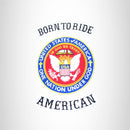 BORN TO RIDE AMERICAN One Nation Iron on 3 Large Back Patches Set for Biker Vest Jacket - STURGIS MIDWEST INC.