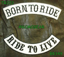 BORN TO RIDE LIVE TO RIDE Rocker 2 Patches Set Sew on for Vest Jacket - STURGIS MIDWEST INC.