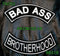 BAD ASS BROTHERHOOD Rocker Patches Set for Biker Vest TR253-BR318-STURGIS MIDWEST INC.
