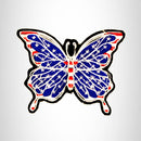 Butterfly American Flag Small Patch Iron on for Women Biker Vest SB737 - STURGIS MIDWEST INC.