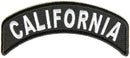 California State White on Black Small Rocker Patch Front for Biker Jacket Vest - STURGIS MIDWEST INC.