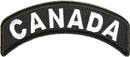 Canada State White on Black Small Rocker Patch Front for Biker Jacket Vest - STURGIS MIDWEST INC.