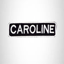 CAROLINE Black and White Name Tag Iron on Patch for Biker Vest and Jacket NB280 - STURGIS MIDWEST INC.