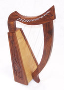 Celtic Irish Baby Harp 12 Strings Solid Wood Free Bag Strings Key - STURGIS MIDWEST INC.
