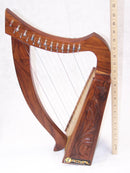 Celtic Irish Baby Harp 12 Strings Solid Wood Free Bag Strings Key - STURGIS MIDWEST INC.
