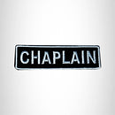 CHAPLAIN White on Black Small Patch for Vest Jacket SB555 - STURGIS MIDWEST INC.