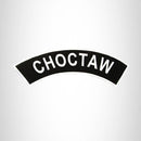 CHOCTAW White on Black Iron on Top Rocker Patch for Biker Vest Jacket - STURGIS MIDWEST INC.