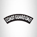 Coast Guard Dad White on Black Top Rocker Iron on Patch for Motorcycle Biker Vest TR369 - STURGIS MIDWEST INC.