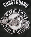 Coast Guard Ride Fast Live Hard 2 Patches Set Sew on for Vest Jacket - STURGIS MIDWEST INC.