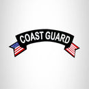 COAST GUARD USA Flag Banner Iron on Top Rocker Patch for Biker Vest Jacket - STURGIS MIDWEST INC.