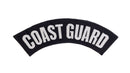 Coast Guard White on Black Iron on Top Rocker Patch for Biker Vest Jacket - STURGIS MIDWEST INC.