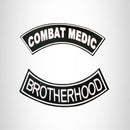 COMBAT WOUNDED BROTHERHOOD 2 Patches Set Sew on for Vest Jacket - STURGIS MIDWEST INC.