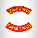 COMBAT WOUNDED IRAQI FREEDOM VET 2 Patches Set Sew on for Vest Jacket - STURGIS MIDWEST INC.