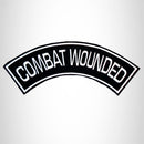 COMBAT WOUNDED Iron on Top Rocker Patch for Biker Vest Jacket TR209 - STURGIS MIDWEST INC.