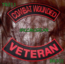 COMBAT WOUNDED VETERAN 2 Patches Set Sew on for Vest Jacket - STURGIS MIDWEST INC.