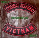 COMBAT WOUNDED VIETNAM 2 Patches Set Sew on for Vest Jacket - STURGIS MIDWEST INC.