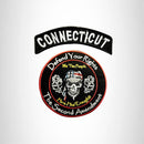 CONNECTICUT Defend Your Rights the 2nd Amendment 2 Patches Set for Vest Jacket - STURGIS MIDWEST INC.
