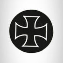 CROOSE IN ROUND White on Black Iron on Small Patch for Biker Vest SB917 - STURGIS MIDWEST INC.