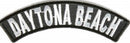Daytona State White on Black Small Rocker Patch Front for Biker Jacket Vest - STURGIS MIDWEST INC.