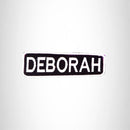 DEBORAH Black and White Name Tag Iron on Patch for Biker Vest and Jacket NB288 - STURGIS MIDWEST INC.