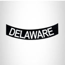 DELAWARE White on Black Bottom Rocker Patch for Vest Jacket BR402 - STURGIS MIDWEST INC.