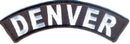 Denver State White on Black Small Rocker Patch Front for Biker Jacket Vest - STURGIS MIDWEST INC.