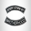 DESERT STORM VET BROTHERHOOD 2 Patches Set Sew on for Vest Jacket - STURGIS MIDWEST INC.