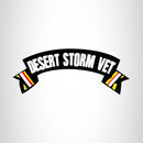 DESERT STORM VET White on Black Banner Iron on Top Rocker Patch for Biker Vest Jacket - STURGIS MIDWEST INC.
